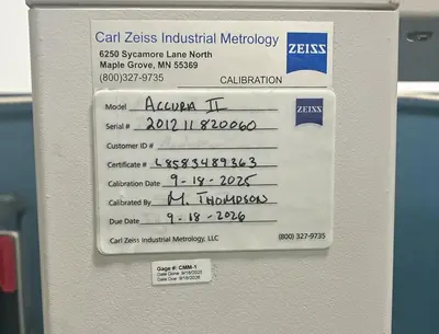 2012 ZEISS ACCURA II 9/16/8 Coordinate Measuring Machines | Machnet (9)