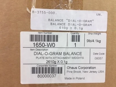NEW OHAUS 1650-W0 610G