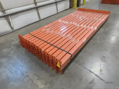 96"x 2-1/2" 25E Teardrop Pallet Rack Step Beam Crossmember New Style Lot of 28