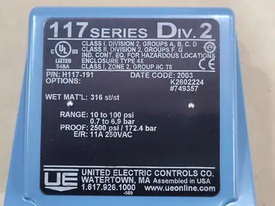 NEW UNITED ELECTRIC H117-191