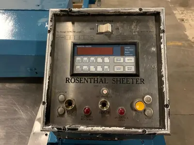 84" ROSENTHAL SINGLE KNIFE GUILLOTINE SHEETER MODEL WA-S-7-HUB7TEVVAA