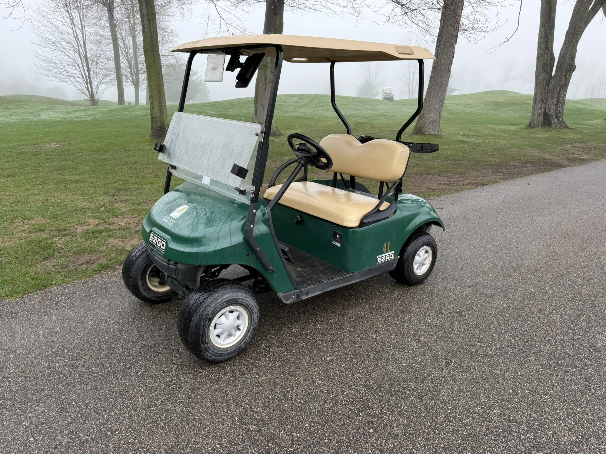 (1) 2017 E-Z-Go golf cart with a Kawasaki gas engine, model 625111G01, does not include Club canopy,...