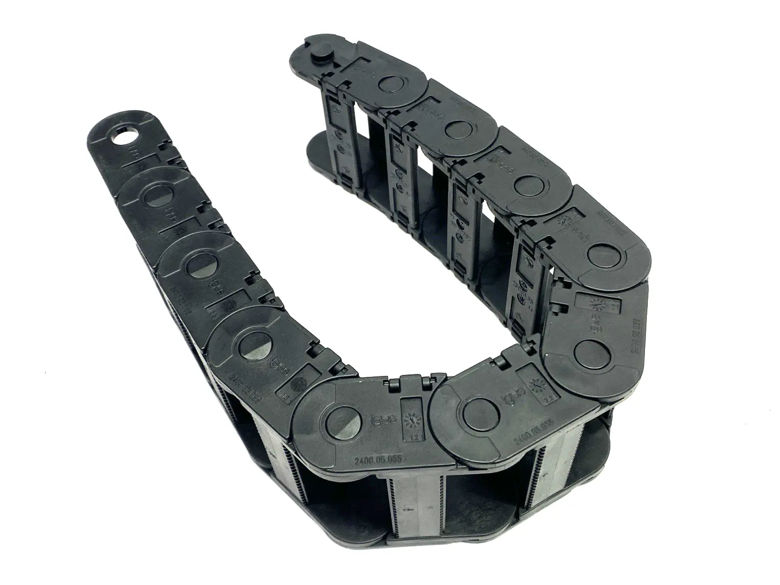 USED IGUS E-CHAIN CABLE CARRIER 11-LINKS 18" OVERALL LENGTH