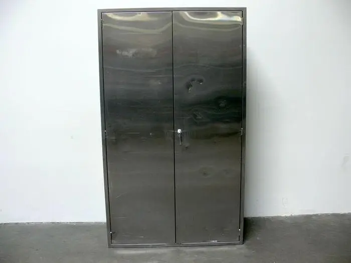 Used STAINLESS STEEL STORAGE CABINET  16" X 47" X 80" Safety Enclosures California US | Equipment Lab #485279