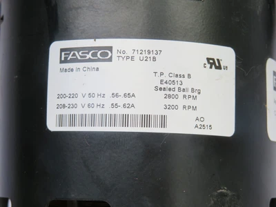 Used FASCO _UNKNOWN_ Blowers Texas US | OCO Industrial #1601450