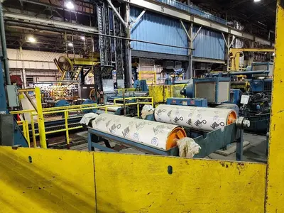 52” x .100” x 35,000 Lb. Stamco Double-Loop Slitting Line