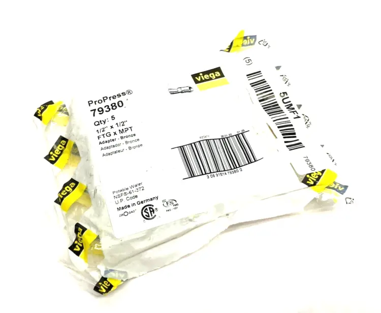 New | in-Stock Viega ProPress Male Pipe Adapter, FTG x MPT - Model 2911.1ZL 5-PACK Plumbing Equipment Michigan US | Maverick Industrial Sales #1467920