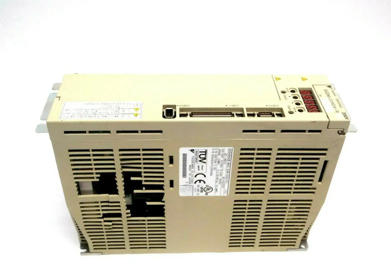 Used YASKAWA AC SERVO AMPLIFIER 12 AMP 3 PHASE 200-240VAC Servo Controller Parts | Maverick Industrial Sales #1107401