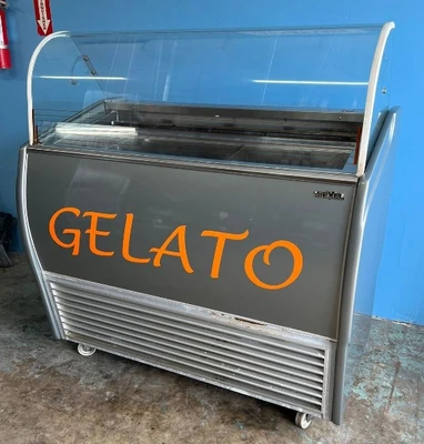 75-0160 Sevel SLM-6 Slim Line Self Contained 6 Pan Gelato Service Cooler