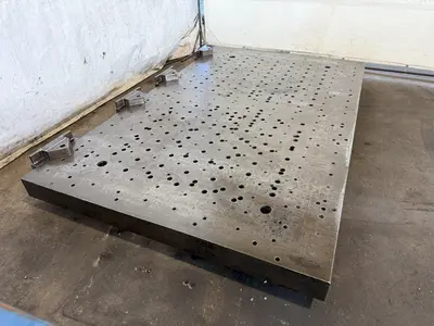 60" X 96" X 5" DRILLED & TAPPED FLOOR PLATE. STOCK # 0540626