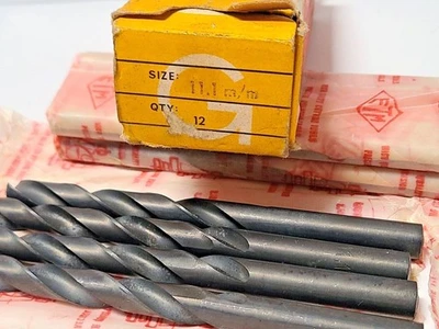 Lot of 12 ETM Twist Drill 11.1 mm HSS High Speed Steel Made in Israel