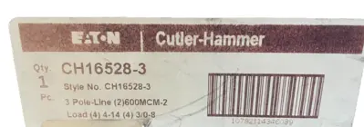 NEW EATON / CUTLER HAMMER CH16528-3 DISTRIBUTION BLOCK CH165283