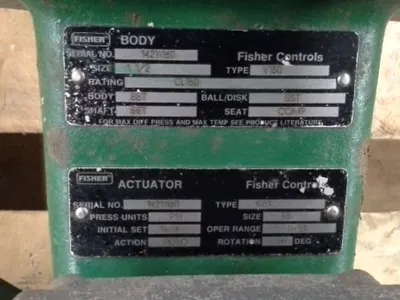 Fisher 1.5" V150 V-Ball Control Valve