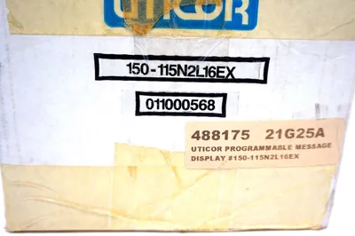 NEW UTICOR 150-115N2L16EX PROGRAMMABLE MESSAGE DISPLAY REV.B 150115N2L16EX