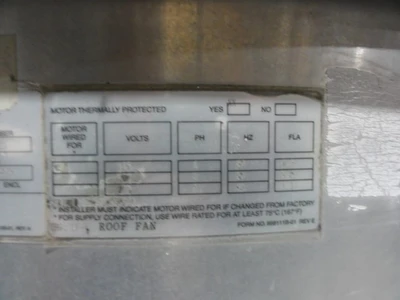 USED TWIN CITY FAN COMPANY BCRU-140