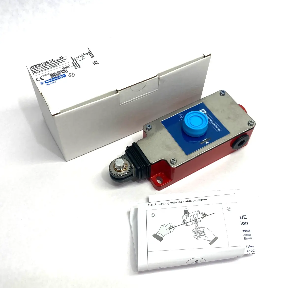 USED TELEMECANIQUE LATCHING EMERGENCY STOP TRIP WIRE SWITCH