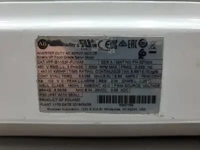 USED Allen-Bradley VPF-B1153F-PJ14AF