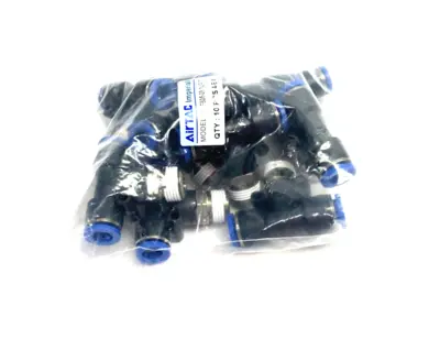 New | in-Stock AirTac Branch Tee Fitting, 3/8" Tube OD to 3/8" NPT PKG OF 10 Parts (Hydraulics and Pneumatics) Michigan US | Maverick Industrial Sales #1398483