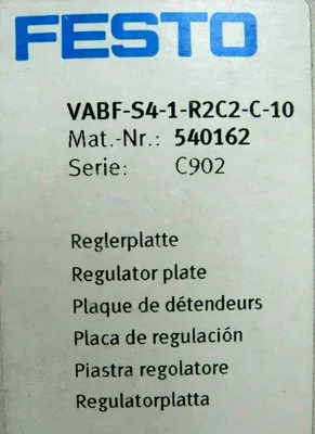 NEW FESTO 540162 REGULATOR PLATE VABF-S4-1-R2C2-C-10