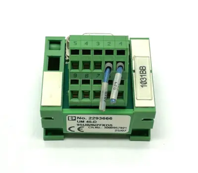 USED PHOENIX CONTACT VARIOFACE TERMINATION BOARD UM 45-D 9SUB/B/ZFKDS