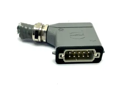 19 20 010 1540,09 20 010 2612 | Harting 19 20 010 1540 Hooded Insert Connector Male 09 20 010 2612 - Used