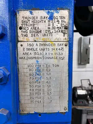 Thunder Bay 150 Straight Side Double Crank Press | Universal Press & Machinery (UPM) (5)