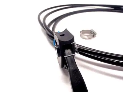 Shop Store Cart Lever 5' Cable Black 1/2" Clamp - New Other