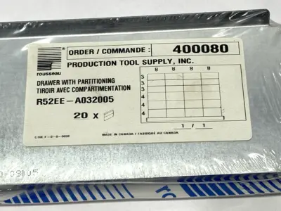 NEW ROUSSEAU METAL DRAWER WITH PARTITIONING PKG OF 20