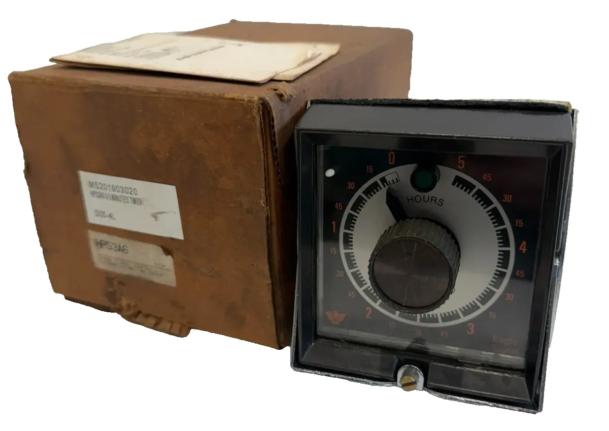 NEW EAGLE SIGNAL HP53A6 CYCL-FLEX RESET TIMER 0-5 MINUTES 120VAC