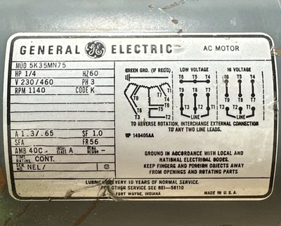 NEW General Electric 5K35MN75