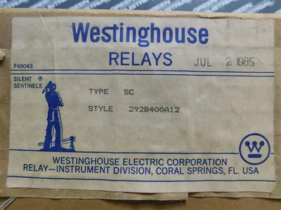 Westinghouse Type SC Style 292B400A12 Current Relay 2-8A 25-60Hz New