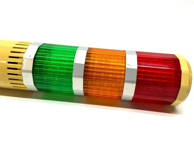 USED SIGNALWORKS 3 COLOR CONTINUOUS, FLASHING TOWER LIGHT W/ ALARM