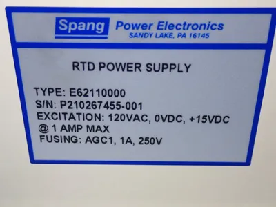Used SPANG E62110000 AC/DC Power Supplies Ohio US | HGR 24 #1134686