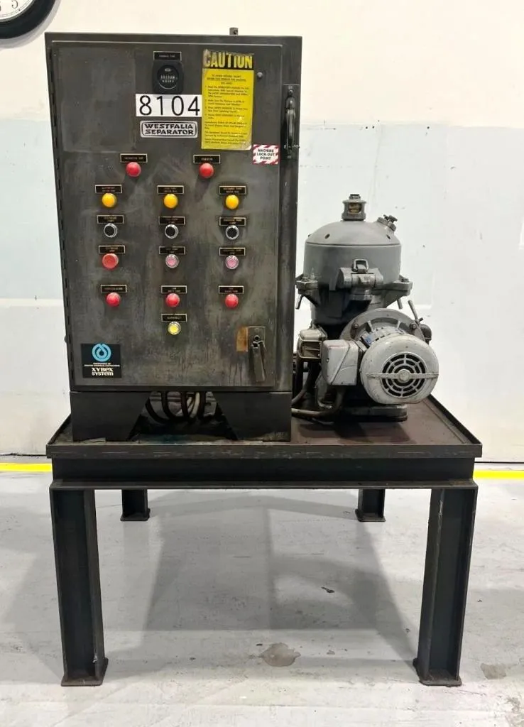Westfalia OTB 2-00-066 oil purifier skid, 316SS.