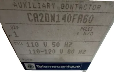 NEW TELEMECANIQUE CA2DN140FA60 AUXILIARY CONTACTOR 110V 50HZ