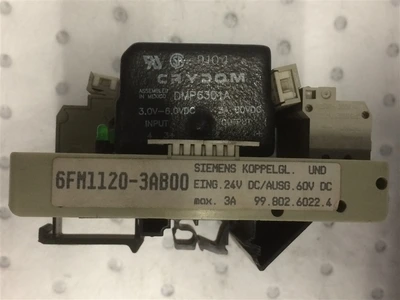 USED SIEMENS 6FM1120-3AB00 (5)-KOPPELGL UND 24VDC->60VDC 3A