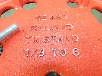 Ridgid 460 Tristand Portable Chain Pipe Vise 1/8" to 6" Tripod Stand Jack Screw