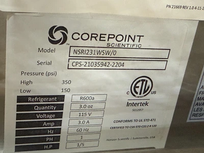 Used Corepoint Scientific NSRI231WSW/0 Stability Chambers Missouri US | BioLabTek #1366068