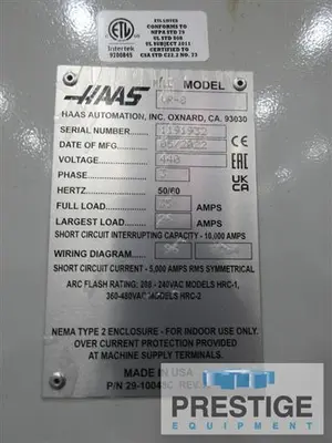 Used 2022 HAAS VR-8 5-AXIS Vertical Machining Centers New York US | Prestige Equipment #1389726