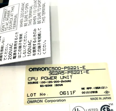 NEW OMRON C500-PS2221-E PROGRAMMABLE CONTROLLER C500PS221E