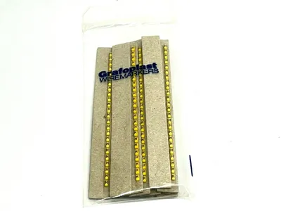 117 | Grafoplast  Wire Markers H Black on Yellow 10 Strips 9TFX95 - New
