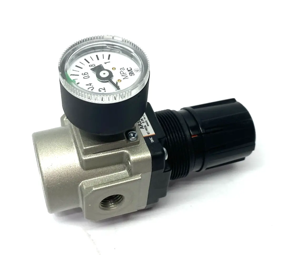 Used SMC Modular Regulator w/ Gauge 1/4" NPT Ports Air Pressure Regulators Michigan US | Maverick Industrial Sales #1389635