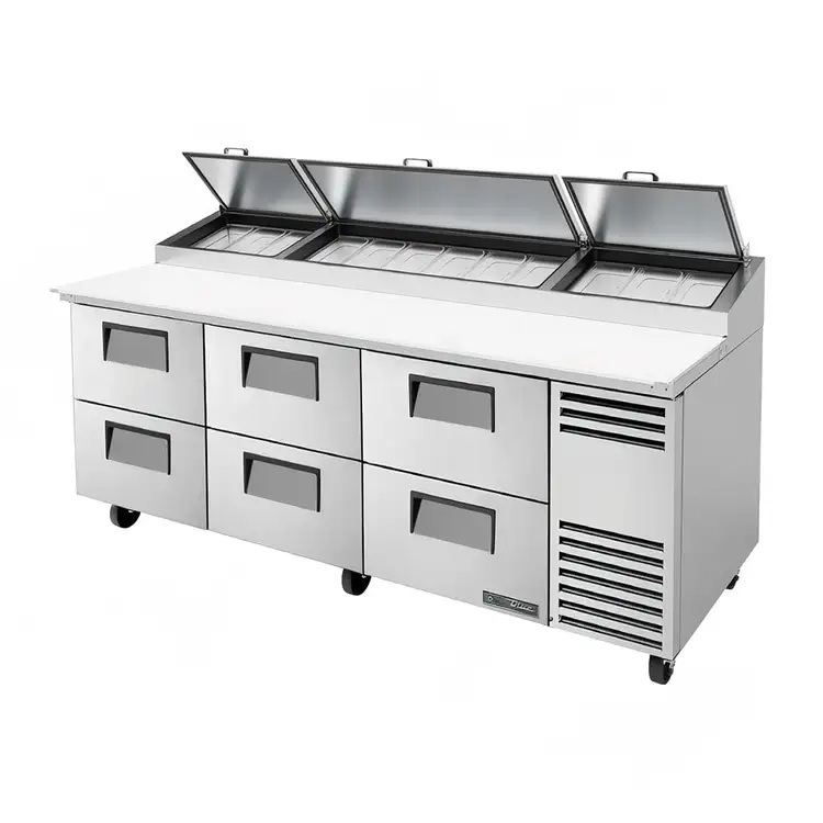Used True TPP-AT2-93D-6-HC Food Prep Tables Illinois US | Falcon Restaurant Supply #1374506