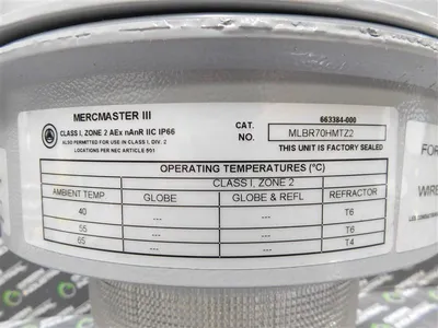 Appleton MLAJ702J55NMTFTZ2UP 70W Metal Halide Light Fixture MH-07A Used