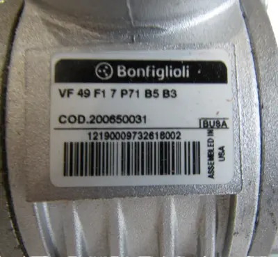 NEW BONFIGLIOLI VF 49 F1 7 P71 B5 B3 GEAR BOX VF49F17P71B5B3