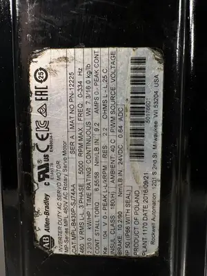 Used ALLEN BRADLEY MPL-B430P-SJ74AA Inverter Duty Servo Motor, 3HP Servo Motors | Palmetto Automation #1151288