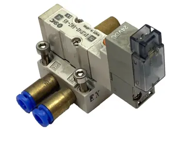 Used SMC Solenoid Valve 24VDC 5 Way Valve Base Solenoid Valves Michigan US | Maverick Industrial Sales #1397724
