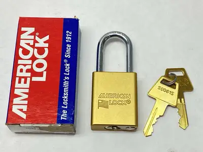 USED AMERICAN LOCK LOCKOUT PADLOCK YELLOW KEY S00615 LOT OF 10