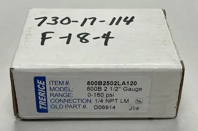 New | in-Stock TERRICE 800B2502LA120 Universal Pressure Meters Ohio US | Surplus Asset Holdings #1235124
