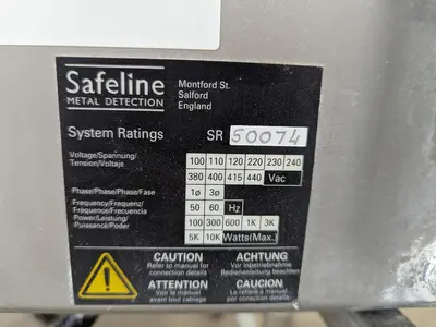 Safeline Fall Through Metal Detector